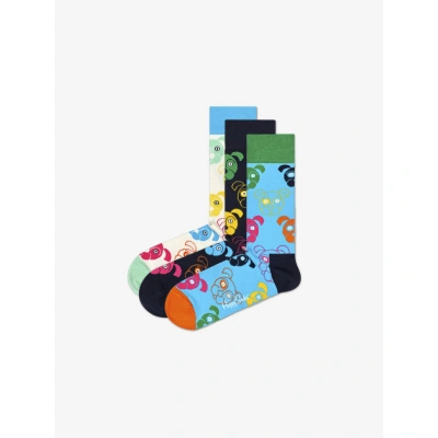 Happy Socks Dog Ponožky 3 páry Modrá