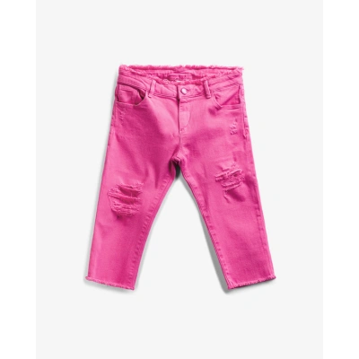 Guess Flavour Bull Capri Jeans dětské Růžová